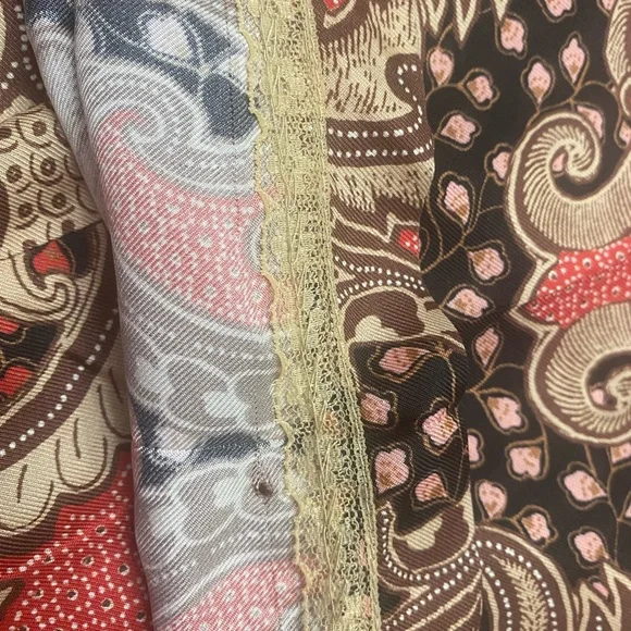 J. McLaughlin Brown and Pink Paisley pant - Picture 8 of 8